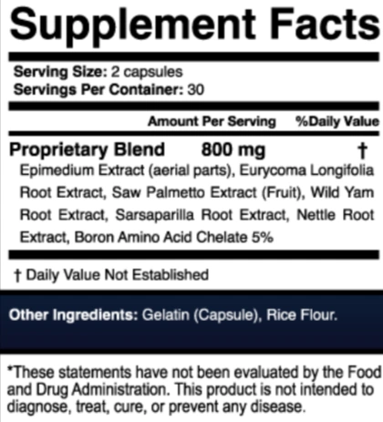 HeroUp supplement facts
